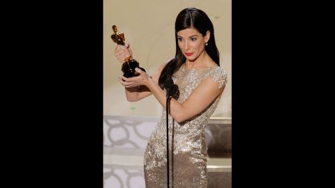 Bullock accepts the best actress award for "The Blind Side" during the 82nd Annual Academy Awards in March 2010 in Hollywood.