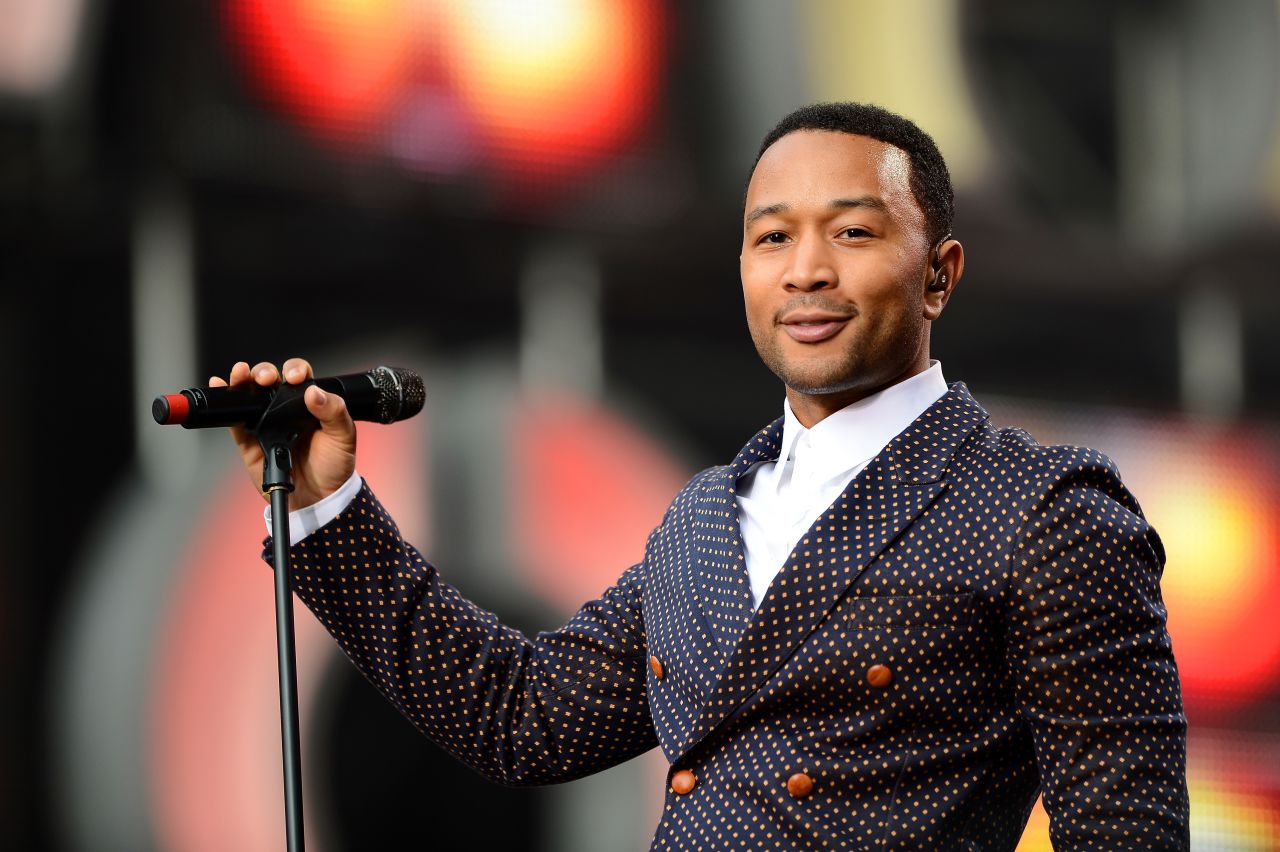 U.S. singer John Legend performs on stage at the "Chime For Change: The Sound Of Change Live" concert on June 1, 2013 in London, England. At a press conference prior to his performance, he said: "All men should be feminists. If men care about women's rights the world will be a better place."