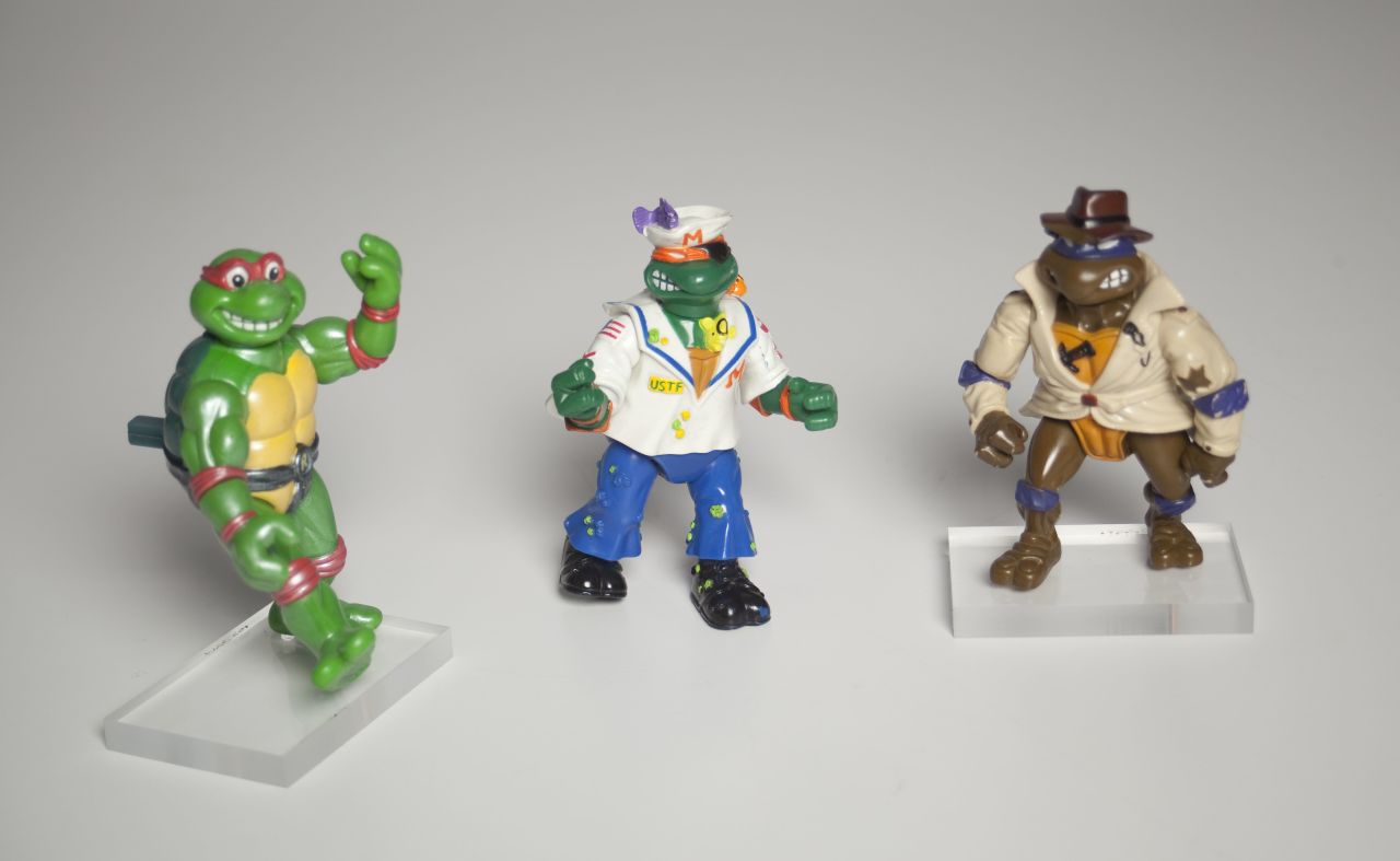 Leonardo, Michaelangelo, Donatello and Raphael comprise the fearsome fighting team known as the Teenage Mutant Ninja Turtles. They were among the finalists for induction into the National Toy Hall of Fame in 2013.