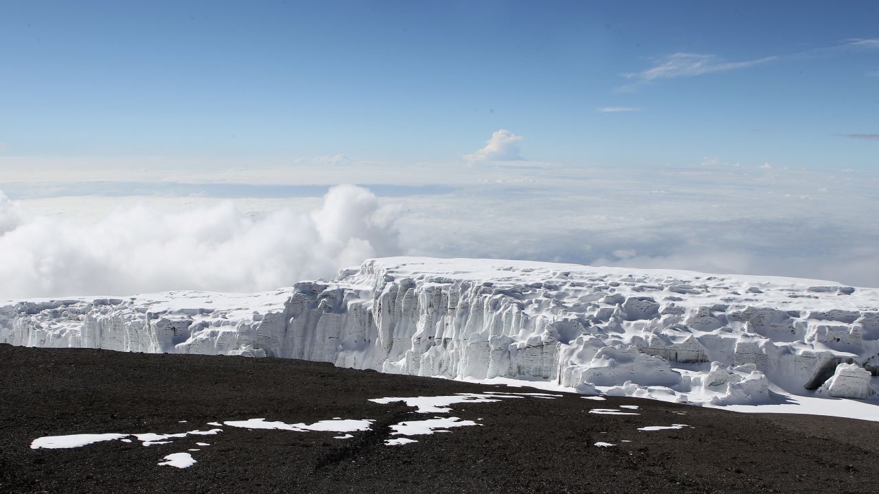 No, it's not the Alps. It's Mt. Kilimanjaro, in Tanzania.
