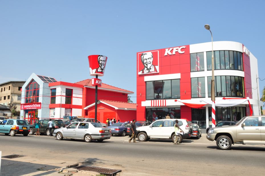 KFC in  Accra, Ghana. The chain has more than 700 restaurants in Africa.