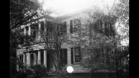 Mordecai House: Built 1826 in Raleigh, North Carolina. This Greek Revival neoclassical home is said to be visited by a piano-playing descendant of <a href="http://www.northcarolinaghosts.com/piedmont/mordecai.php" target="_blank" target="_blank">Moses Mordecai</a>.