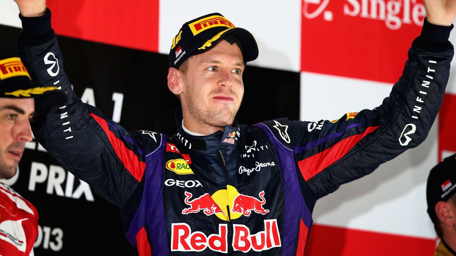 Sebastian Vettel is looking to steer his Red Bull to a fourth consecutive grand prix win in Singapore.