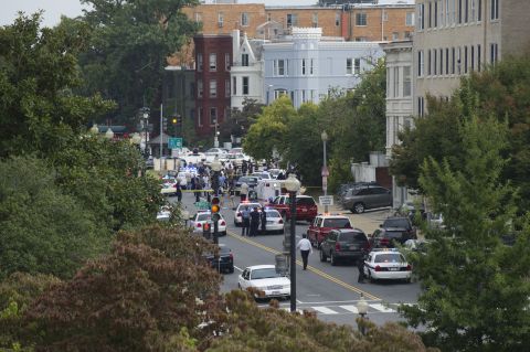 Capitol Hill Police respond to reports of gun shots. 