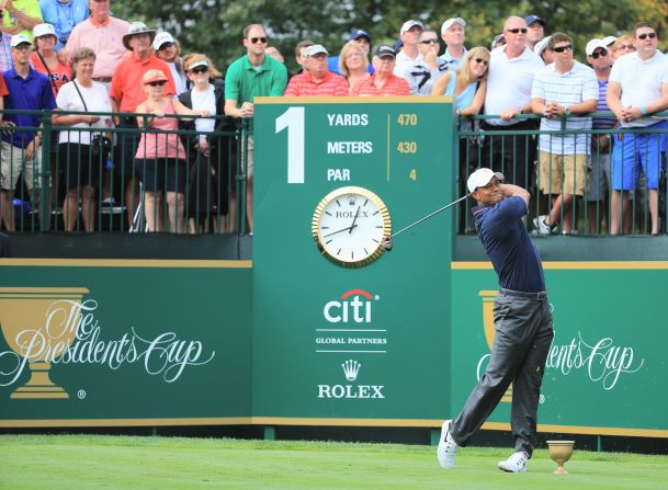 Fresh off being named the PGA's player of the year, Tiger Woods made his eighth appearance at the Presidents Cup. The competition features the U.S. against the rest of the world, excluding Europe. 