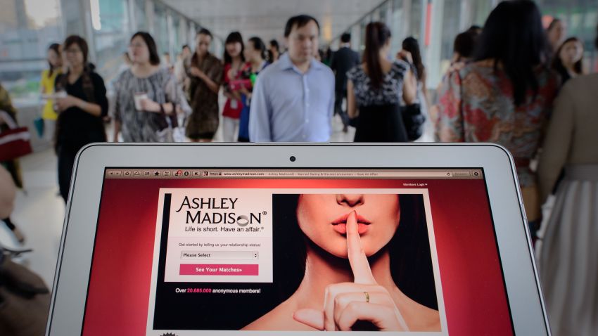 This photo illustration taken on August 20 shows the homepage of the Ashley Madison dating website displayed on a laptop in Hong Kong. The founder of a dating service promoting adultery is setting his sights on China's cheating hearts after a controversial launch in Hong Kong.