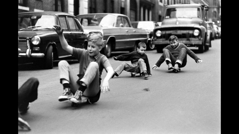 Skateboarding in New York City, 1965.