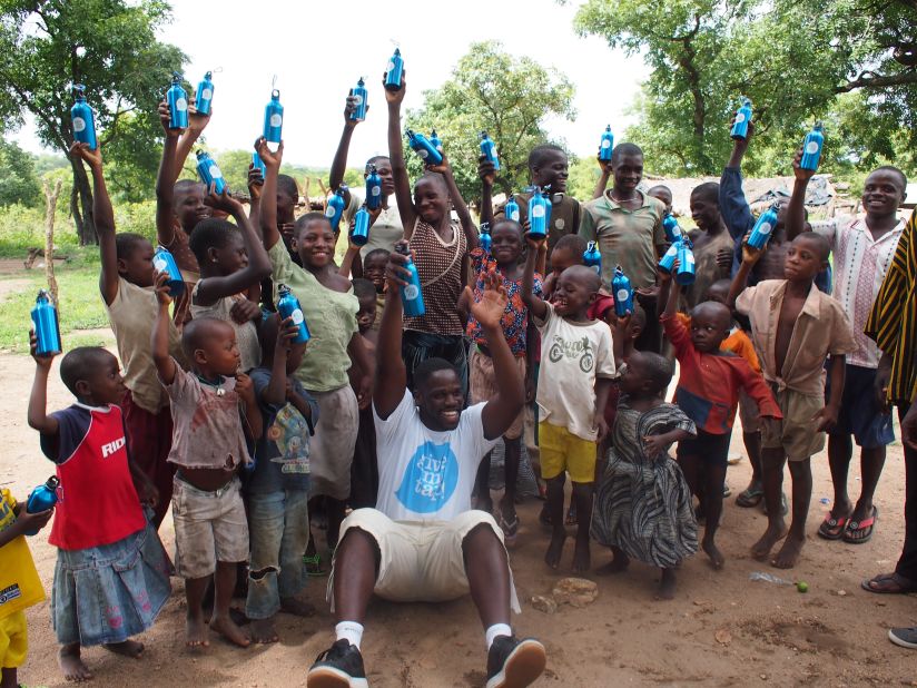 GiveMeTap is planning to go back to Ghana in December, where construction will begin on four to five new water projects. Broni-Mensah celebrates at the Kpakpalamuni Village, Wa in the Upper West Region of Ghana. 