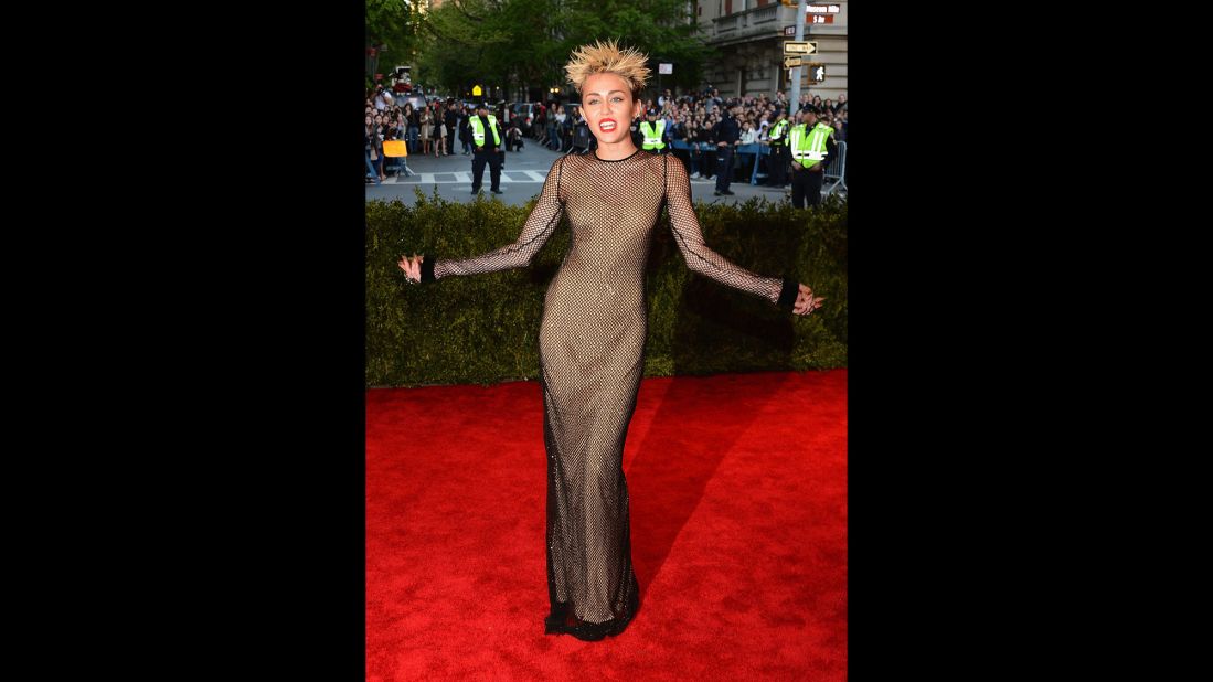 Cyrus attends the Costume Institute Gala for the "PUNK: Chaos to Couture" exhibition at the Metropolitan Museum of Art on May 6 in New York City.  