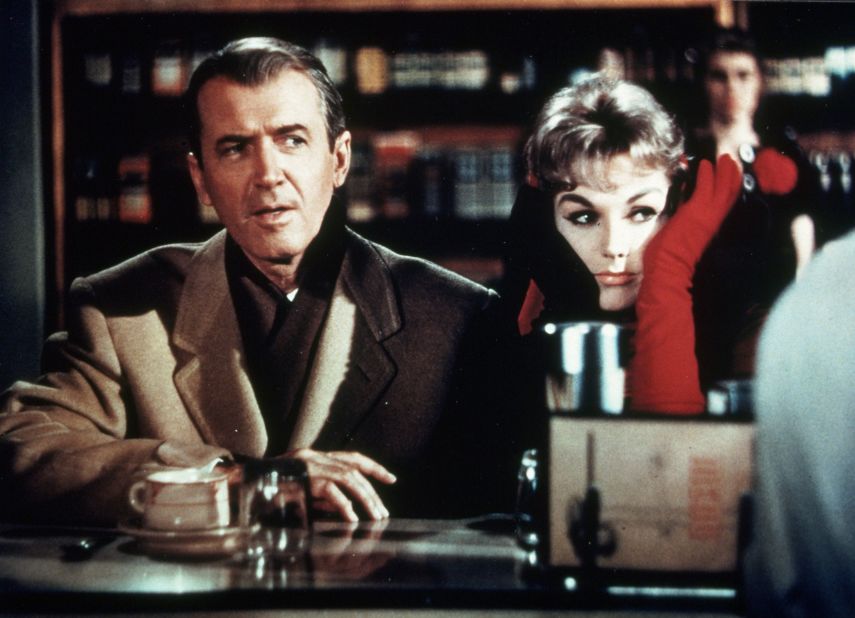 For their second film together, "Vertigo" stars Kim Novak and Jimmy Stewart went supernatural with 1958's "Bell, Book and Candle." Novak was the one with tricks up her sleeve in this romantic comedy, as her character, Gillian, casts a spell on Stewart's Shep Henderson, causing him to leave his fiancee and fall for her. Jack Lemmon and Ernie Kovacs also star.