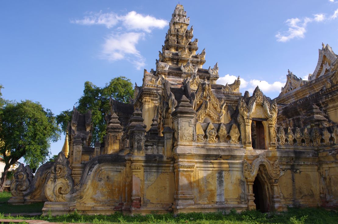 A traditional Ava Period monastery in Myanmar.