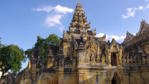 A traditional Ava Period monastery in Myanmar.