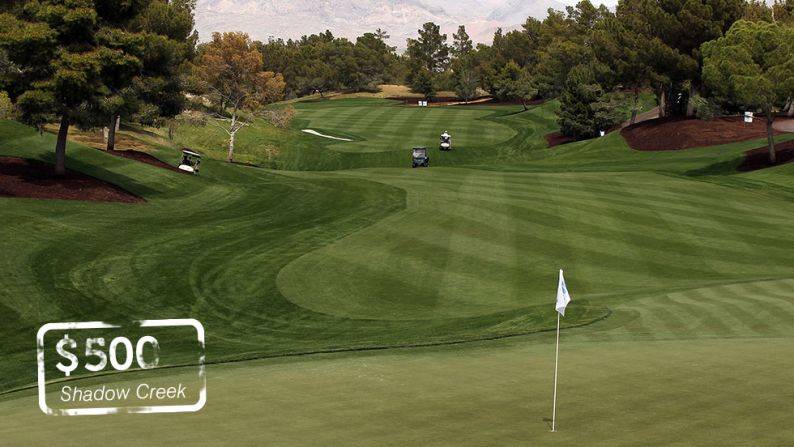<strong>Shadow Creek, Las Vegas, U.S.</strong>: Sitting amid the <a href="index.php?page=&url=http%3A%2F%2Fhere.com%2F36.2530003%2C-115.0922227%2C14%2C0%2C0%2Chybrid.day" target="_blank" target="_blank">uniformly beige landscape</a> of Las Vegas' northern suburbs is a giant rectangular spash of green. Laid out over 350 acres, <a href="index.php?page=&url=http%3A%2F%2Fwww.shadowcreek.com%2Fpages%2Findex_flash.htm" target="_blank" target="_blank">Shadow Creek </a>was designed by Tom Fazio and, at $500 per round, is probably the most expensive public course in the U.S. The 7,239-yard course, which hosts Michael Jordan's annual charity golf event, can only be played if you are staying at a MGM hotel.