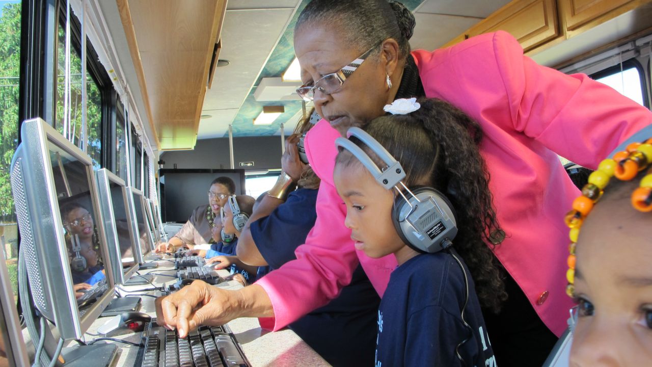 <a href="http://www.cnn.com/SPECIALS/cnn.heroes/2013.heroes/estella.pyfrom.html">Estella Pyfrom</a> used her life savings to create "Estella's Brilliant Bus," a mobile computer lab that provides tutoring for thousands of low-income students in Palm Beach County, Florida. "It's not just a bus, it's a movement," Pyfrom said. "And we're going to keep making a difference."