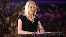 Elizabeth Smart addresses the 2nd Annual Diller-von Furstenberg Awards at the United Nations in New York City in March 2011.