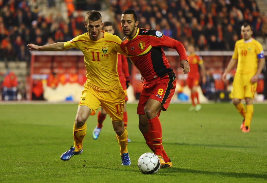 Mousa Dembele (right) is a key part of the Belgium side hoping to qualify for the 2014 World Cup in Brazil.