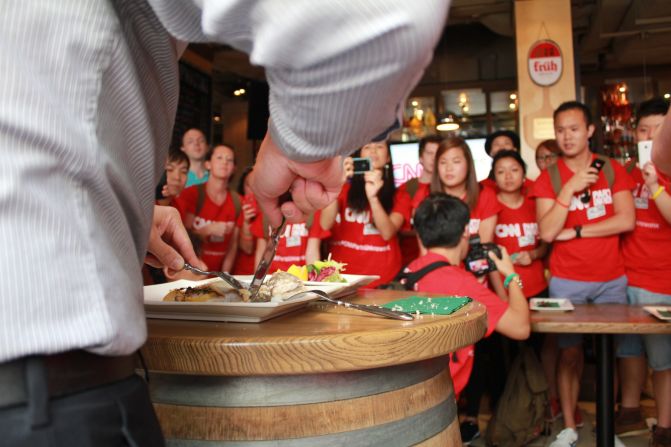 The CNN Parts Unknown Challenge sent 12 teams of two racing through the streets of Hong Kong to complete a series of food-related challenges. Teams competed for a trip to Tokyo, as well as private, customized tours of Hong Kong with Little Adventures travel company. 