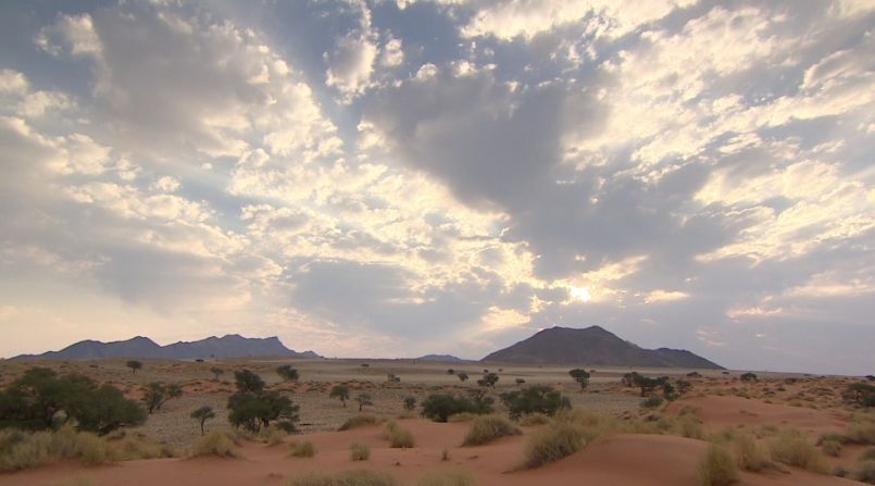 The land is flat and calm, allowing you to see a 360-degree panorama of the horizon.