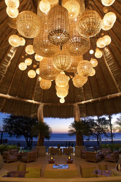 This new hotel has a lobby topped with an oval palapa, crafted over a month by 15 people.