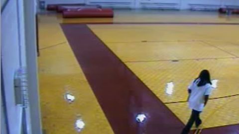 A mounted camera captured Kendrick Johnson walking through the gym the day he died.
