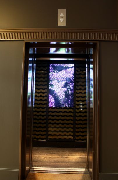 Traveling between hotel floors is an interactive experience at Sydney's QT Hotel. The hi-tech elevator uses sensors to work out how many people are in the elevator and plays a relevant song from its extensive discography. 