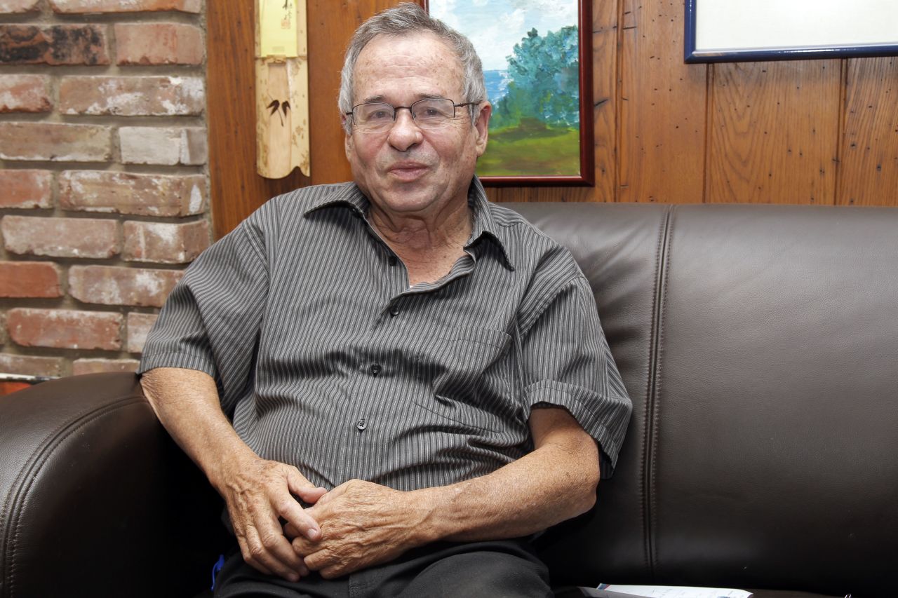 Arieh Warshel, a University of Southern California professor of chemistry and biochemistry, at his Los Angeles home on Wednesday, October 9, after learning the <a href="http://www.cnn.com/2013/10/09/world/europe/sweden-nobel-prize-chemistry/index.html" target="_blank">Nobel Prize in chemistry</a> had been awarded to him, Martin Karplus and Michael Levitt. The three received the honor for their work in creating complex computer programs used to display intricate models of molecules.