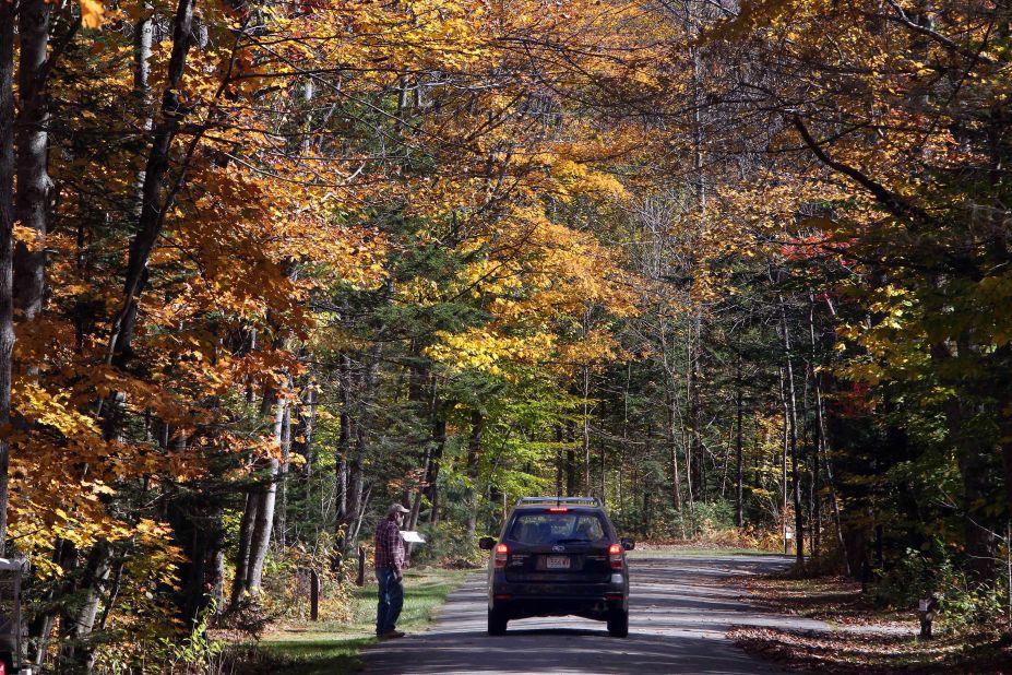 A camping party at the Dolly Copp campground in Gorham, New Hampshire, on October 9 is told that the park will close on Thursday, October 10, at noon.  The privately run campground in New Hampshire's White Mountains National Forest was forced to close ahead of the lucrative Columbus Day weekend because of the federal government shutdown.
