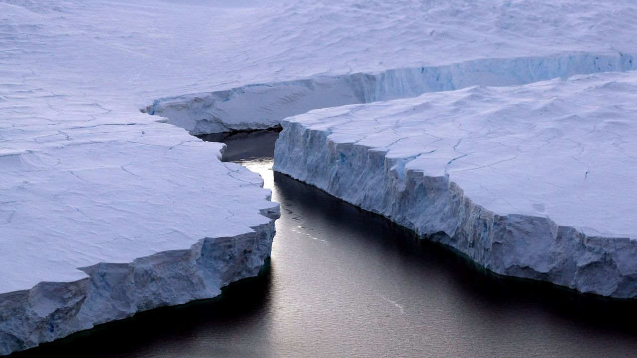 An enormous iceberg breaks off the Knox Coast in the Australian Antarctic Territory.