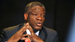 Pioneering Democratic Republic of Congo doctor Denis Mukwege, who founded a clinic for rape victims in the DRC, gives a press conference dedicated to sexual violence in the East of the country on March 12, 2013 in Kinshasa.