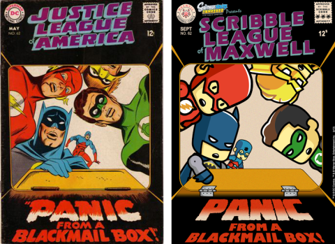Behind this classic cover, Flash and the Justice League of America get embroiled in a blackmail plot.