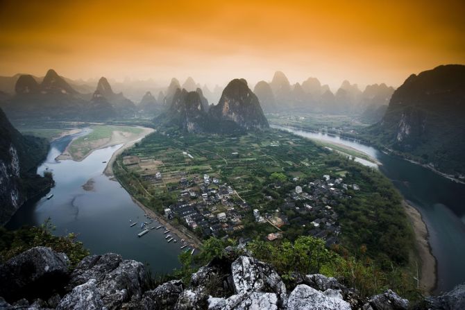 China might be known for the Yangtze, but it's difficult not to fall under the spell of the Li (Lijiang) River, one of its tributaries. The river's breathtaking karst topography can be found between the Guangxi Province towns of Guilin and Yangshuo via boat tour, while traditional bamboo rafting can be done along the smaller and less crowded Yulong River (a tributary of the Li).
