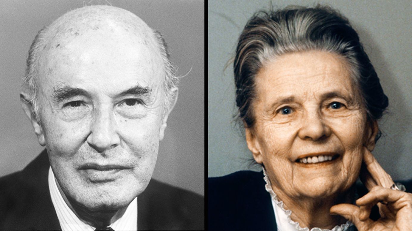 Alva Myrdal, right, and Alfonso Garcia Robles won the Nobel Peace Prize in 1982, having played a central role in the United Nations' disarmament negotiations. 