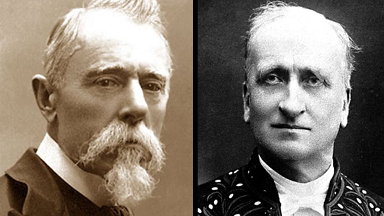 The Nobel Peace Prize in 1907 was awarded jointly to Italian journalist Ernesto Teodoro Moneta, left, and French industrialist Louis Renault. 