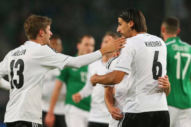 Sami Khedira gave Germany an early lead against the Republic of Ireland as they booked their passage to the 2014 World Cup finals. 