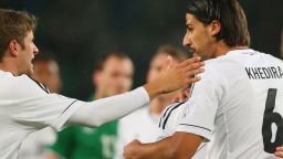 Sami Khedira gave Germany an early lead against the Republic of Ireland as they booked their passage to the 2014 World Cup finals.