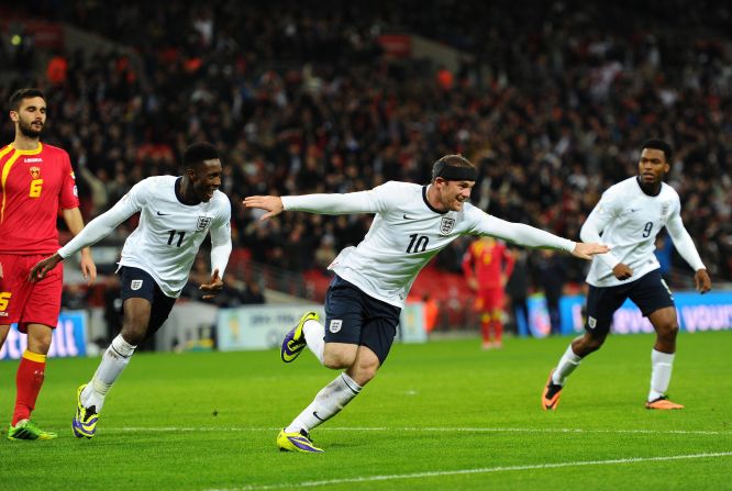 Wayne Rooney made the much needed breakthrough for England against Montenegro at Wembley as they remained top of Group H with a 4-1 victory.
