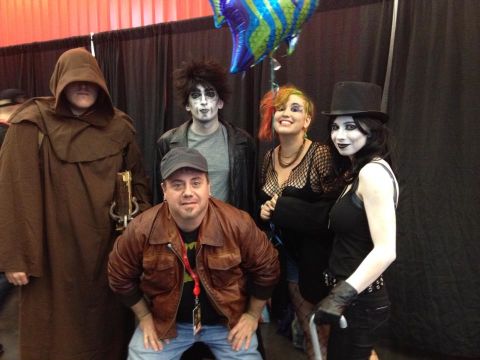 This group of "Sandman"-inspired cosplayers -- Death, Delirium, Destiny and Dream -- had a very special moment meeting "Sandman" colorist Danny Vozzo.
