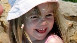 Missing British girl Madeleine McCann on May 3, 2007, the same day she went vanished from the family's holiday apartment in Portugal's southern Algarve region. 