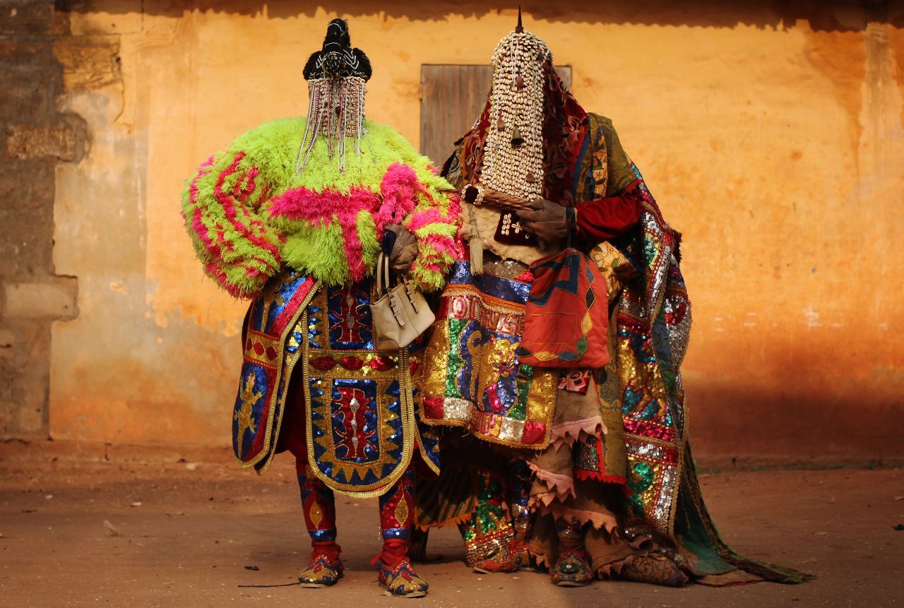 During Benin's annual Voodoo festival, people from across Benin and West Africa descend on the town of Ouidah for a week of Voodoo-related activities. 