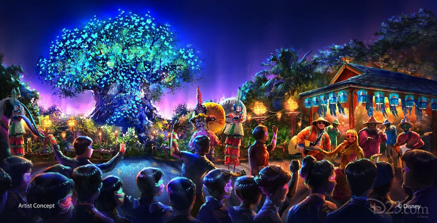 As part of the largest expansion in the history of the Animal Kingdom park, Disney will also be adding new entertainment experiences including a night show with live music, floating lanterns, water screens and swirling animal imagery. 