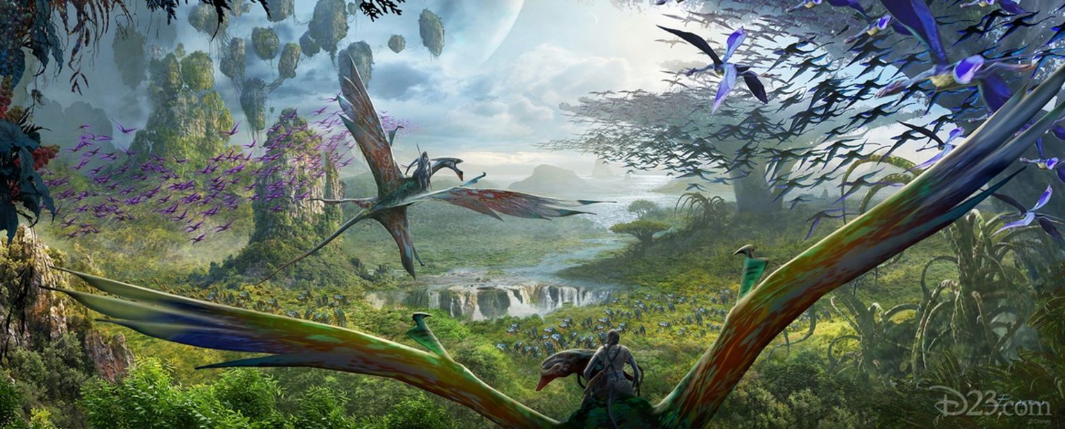 Guests of Walt Disney World Resort's Avatar-themed land will get to soar into the sky on mountain banshees, the bird-like predators from the James Cameron film.