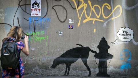 Graffiti Artist Banksy Says He Offered 60 Paintings In Central Park Cnn