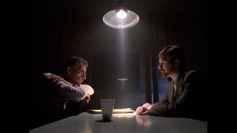 Belzer, left, as Munch investigates a crime in "Homicide's" hometown of Baltimore in a 1997 episode of "The X-Files" called "Unusual Suspects," which "Breaking Bad's" Vince Gilligan wrote.