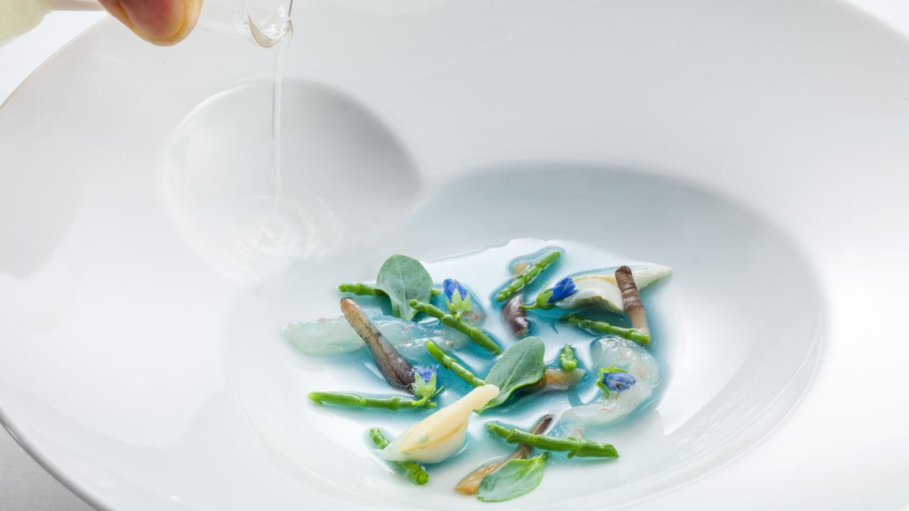 Culinary evolution ... the dish known as "The Sea" at La Pergola