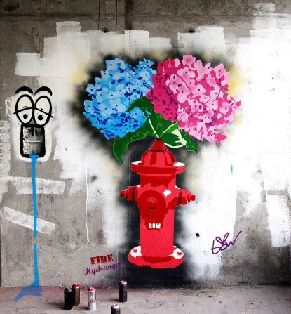 Husband-and-wife duo Steffi Bow and Sya One have become staples in the city's commercial graffiti scene. Recently, the couple were commissioned to paint the car park of Dubai's Media One Hotel, where there is a quarterly club night.
