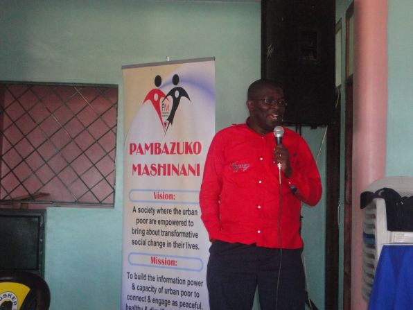 "People say we are poor because we are lazy, but I started seeing it through a different lens altogether," says Otieno. "People are poor because we are denied equal opportunities to access to education, access to health and also to have better living standards."