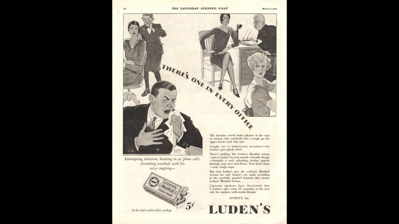 In the 1930s, Luden's advertised their cough tablets as "quick relief" for annoying hacking. Luden's is <a target="_blank" target="_blank">still a cold remedy company</a>, although their drops are now marketed to soothe sore throats.