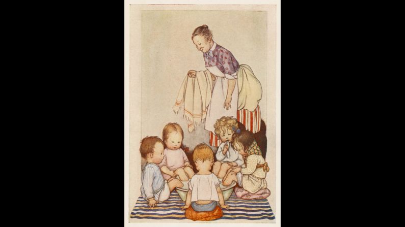 In this 1920s book illustration, five sick kids sit with their feet in a tub of mustard and hot water. Caregivers used <a target="_blank" target="_blank">mustard footbaths</a> to draw blood to the feet, which was said to help relieve congestion.