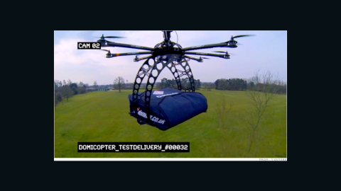 Domino's has tested the possibility of delivering pizza via the DomiCopter drone