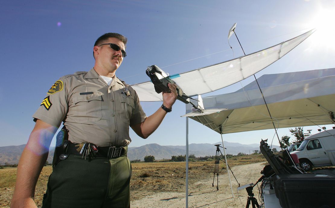 Los Angeles County Sheriff's Department began experimenting with the SkySeer Search and Rescue drone in 2006